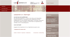 Desktop Screenshot of lesezeichen-ueberlingen.de