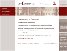 Tablet Screenshot of lesezeichen-ueberlingen.de